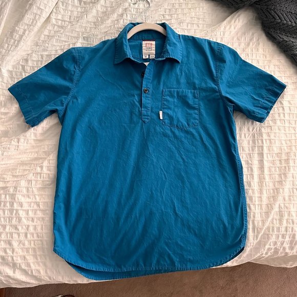 Topo Designs Blue Polo Shirt - Picture 1 of 2